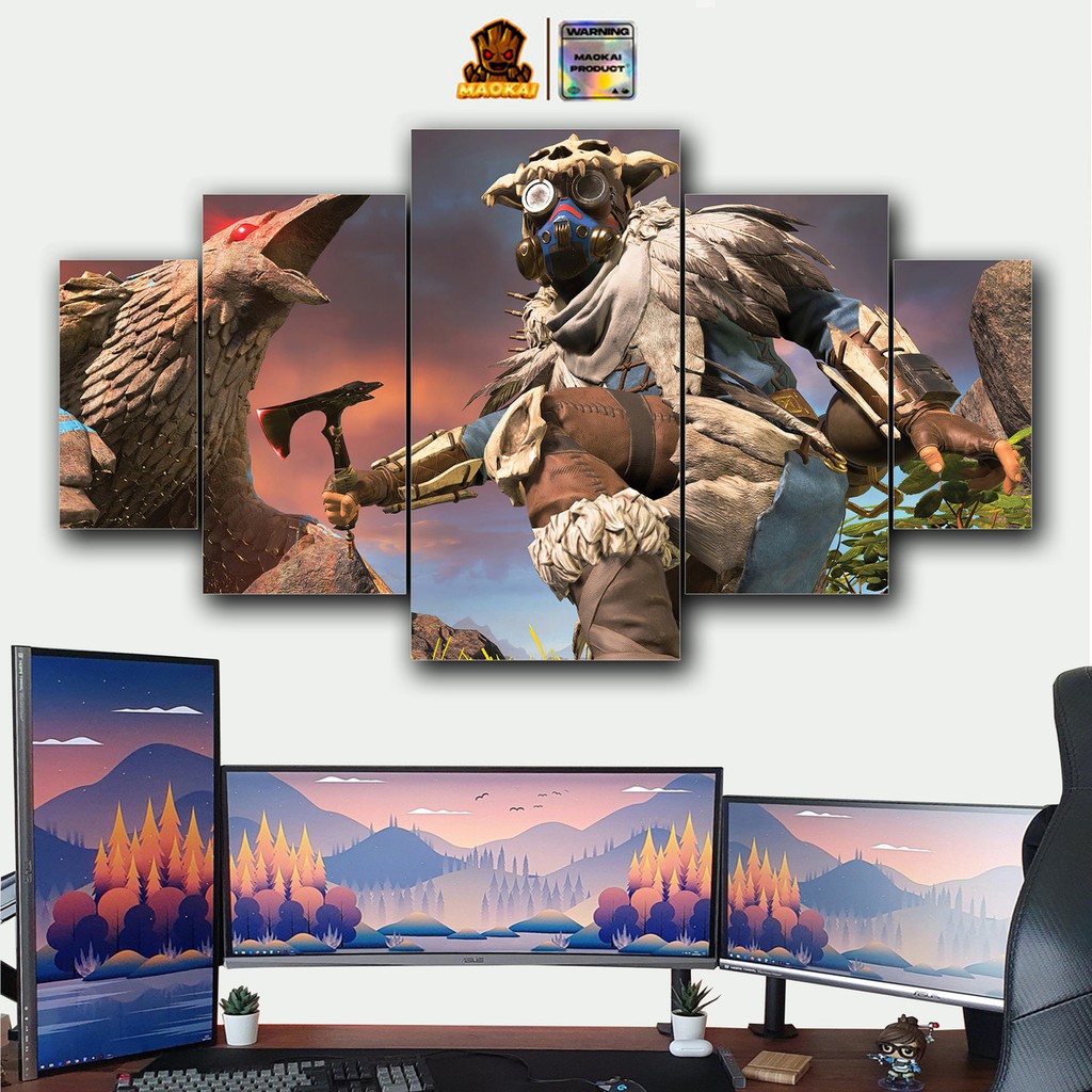 MAOKAI 1 SET Pajangan Hiasan dinding APEX LEGENDS OCTANE Poster Kayu Wall Decor