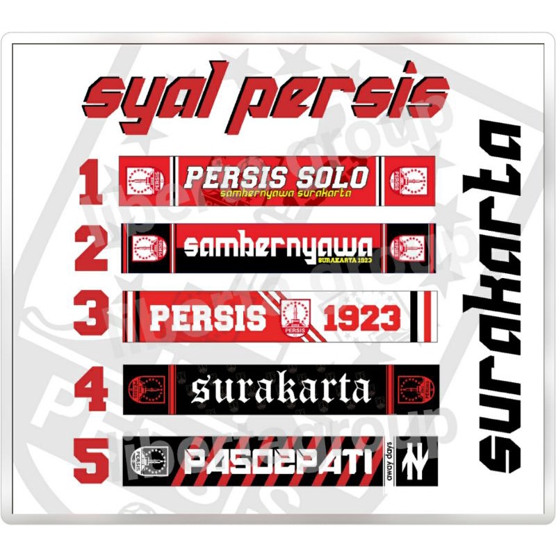 Persis Solo Syal Liga 1 Laskar Sambernyawa Surakarta scarf Premium Quality