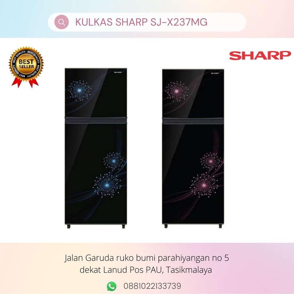 KULKAS SHARP SJ-X237MG KULKAS SHARP 2 PINTU
