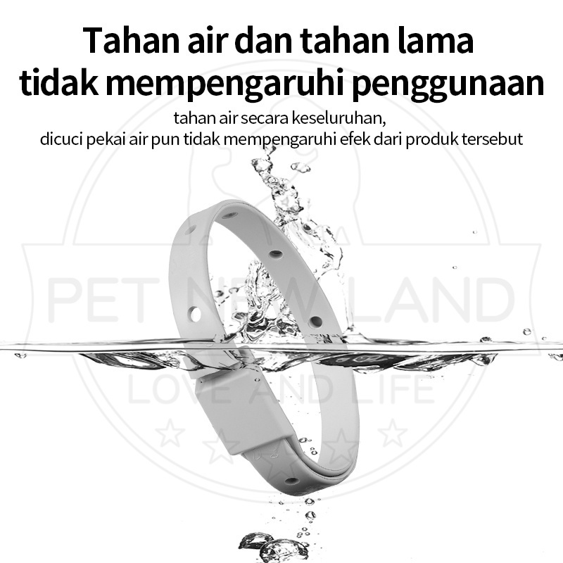 Kalung Anti Kutu Kucing Anjing Anti Serangga Pinjal Dapat Disesuaikan Aksesoris Hewan Peliharaan