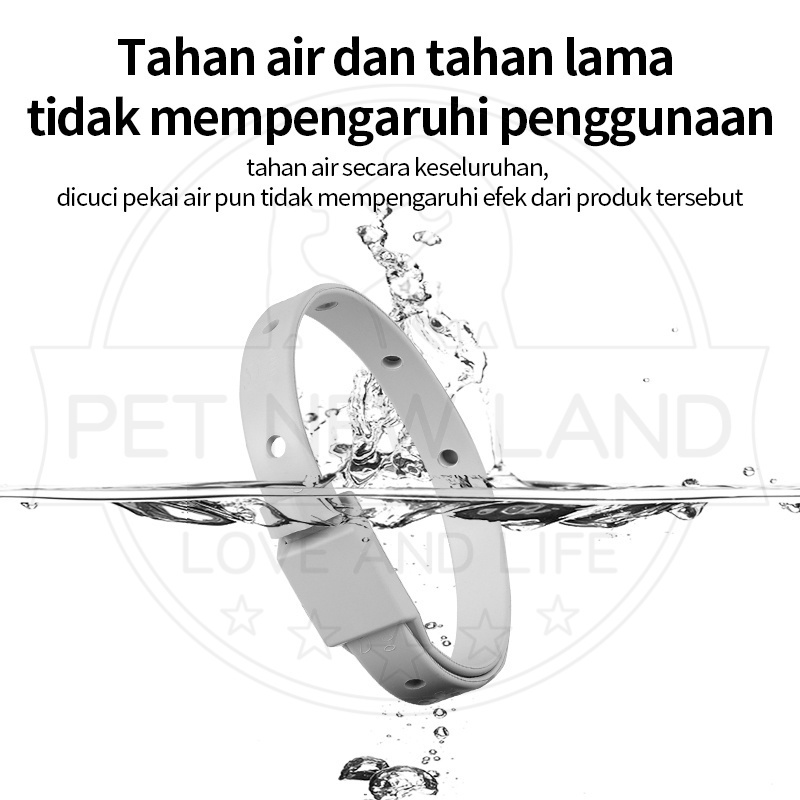 Kalung Anti Kutu Kucing Anjing Anti Serangga Pinjal Dapat Disesuaikan Aksesoris Hewan Peliharaan