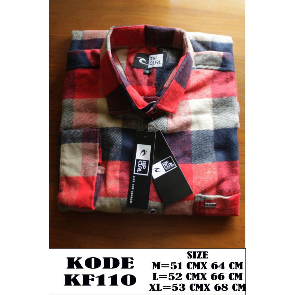 KAOS KEMEJA CASUAL FORMAL  - kemeja flanel merk ripcurl