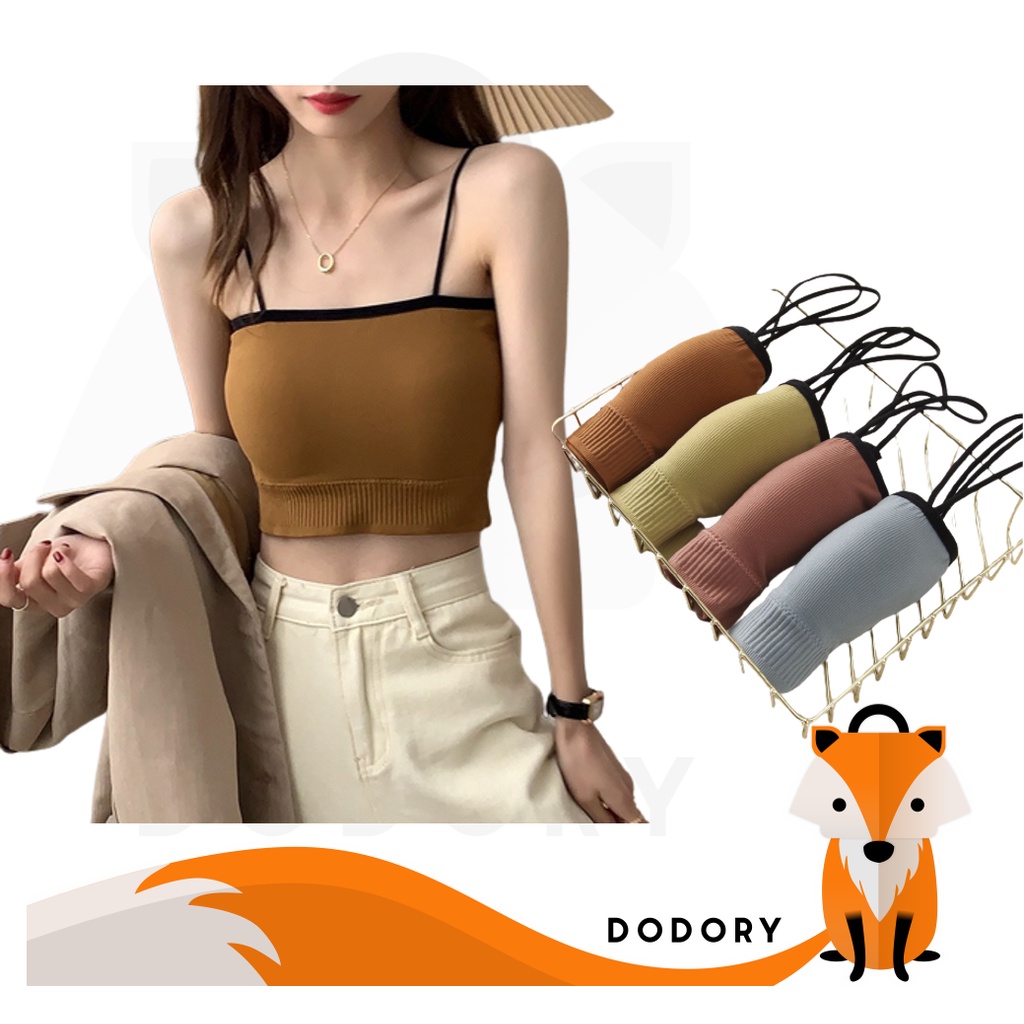 DODORY BRA538 Bra Crop Top Wanita Tanpa Kawat Tube Bra Kemben Wanita Tali