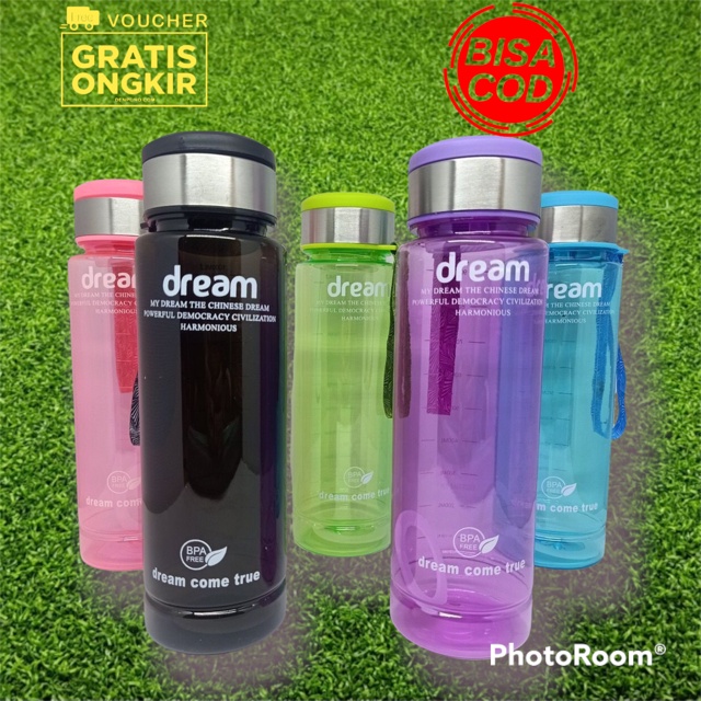 botol minum viral 1 liter / Botol Air Minum Warna Warni 1 liter