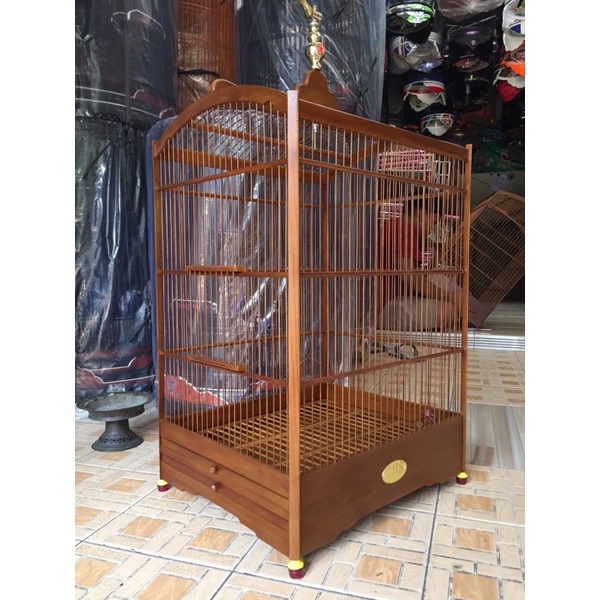 sangkar kotak CMS jati natural no2