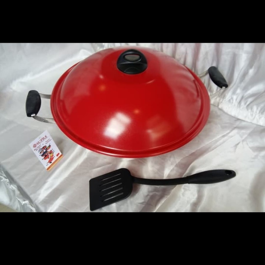 Penggorengan SUPRA Rosemary Wok 36cm+LID/Wajan Supra 36cm+Tutup+Spatula