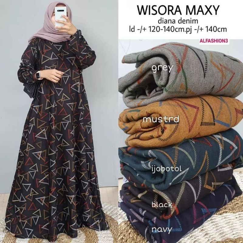 WISORA MAXY GAMIS HARIAN JUMBO KAOS DIANA DENIM PREMIUM 120-140 FIT XXL- XXXXL SIENA 8 GAMIS JUMBO M