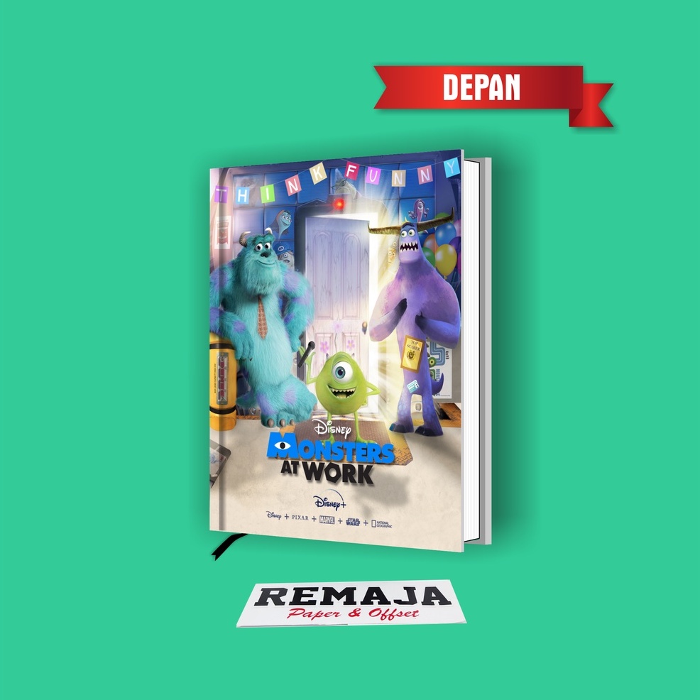 

Pocket book/Notebook Hardcover Monsters AT Work THINK FUN A6 & A5 / buku tulis catatan notes
