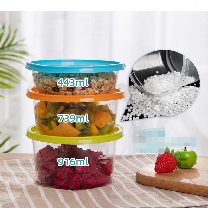 [Disposable Round and Square Food Packaging Boxes] [Food Packaging Boxes, Take-out Lunch Boxes] [Transparent Thick Fast Food Bowls] [Lid Color Random]