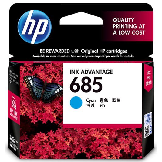 Catridge HP 685 Black Cyan Magenta Yellow 100% ORIGINAL