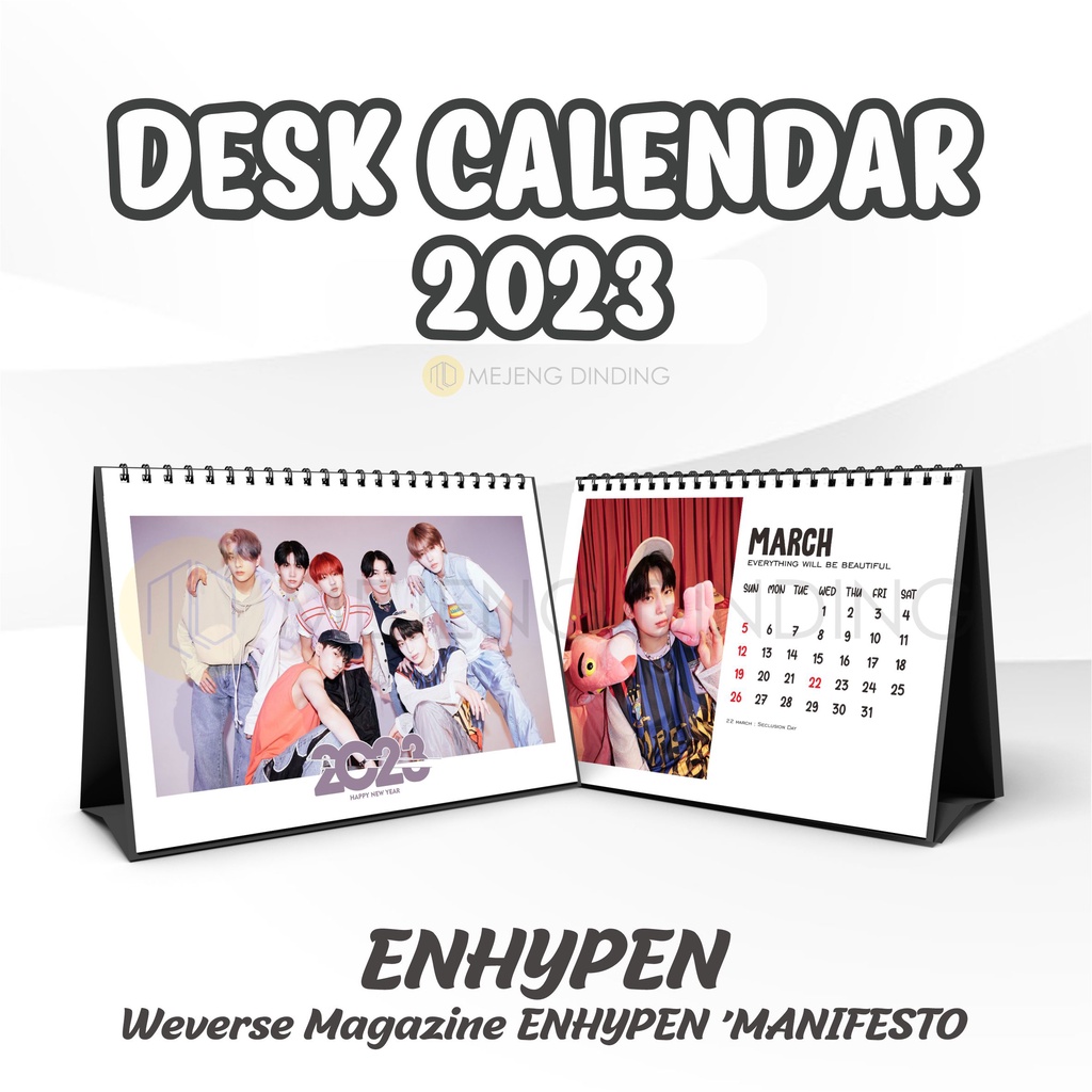 

KALENDER MEJA DUDUK 2023 LIPAT ENHYPEN Weverse Magazine ENHYPEN 'MANIFESTO GGU GGU / KOREA / BOYBAND/ SUNGHOON / JUNGWON / SUNOO / HEESEUNG / JAY PARK / NIKI / JAKE / KPOP/KUALITAS HD LIMITED 2022 KUALITAS HD / KALENDER MEJA AESTHETIC