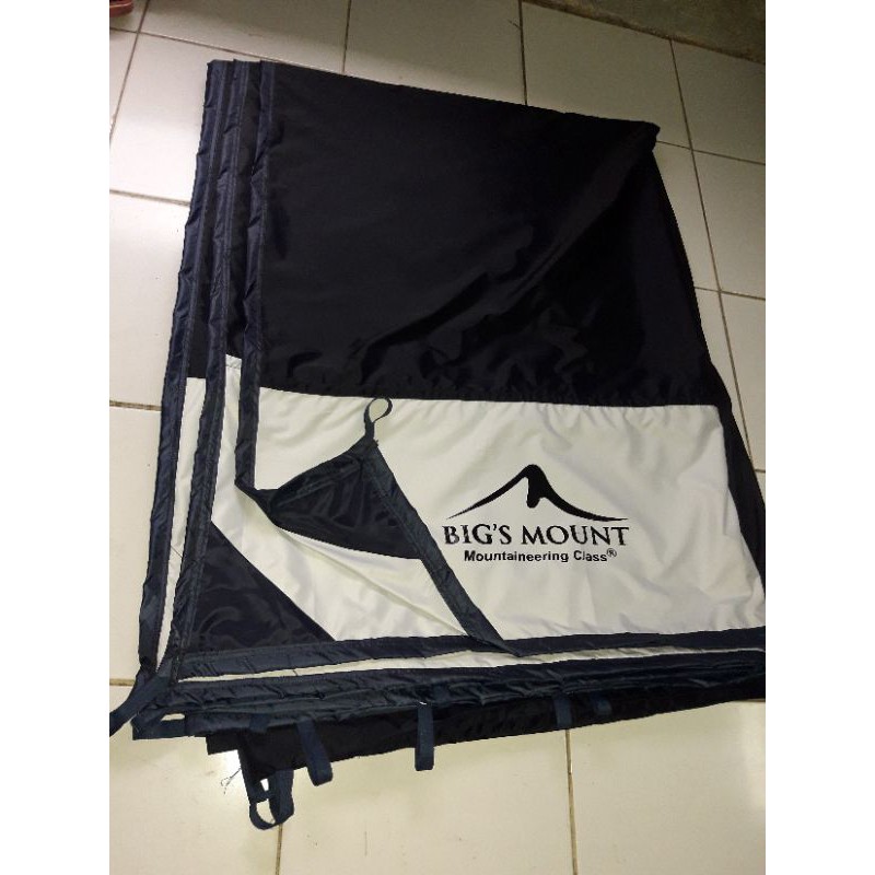 Flysheet 4x6 kombinasi 2 warna anti angin - flysheet tenda camping - atap tenda camping - emergency 