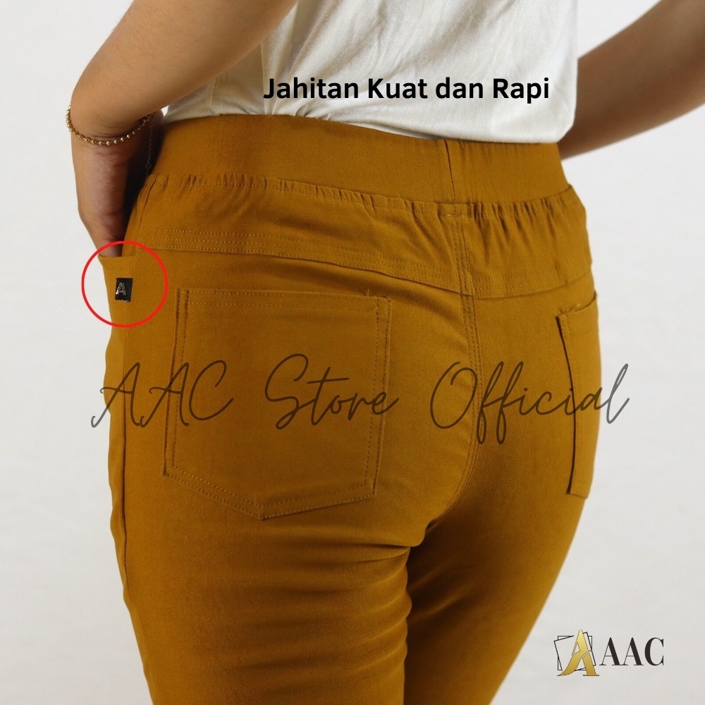 Celana Chino Wanita Elizabeth Pants 7/9 Bahan Tebal Dan Dobel Stretch