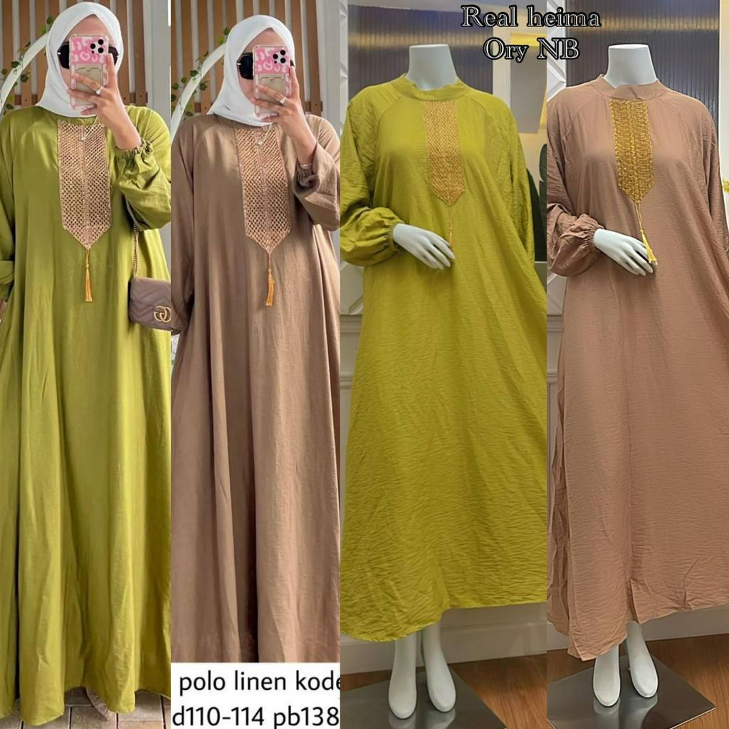 HEIMA DRESS GAMIS RENDA POLO LINEN