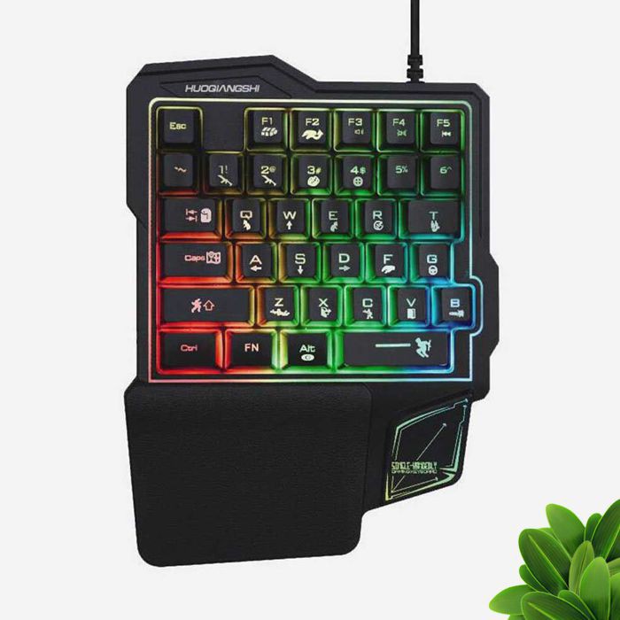 Grab Medan Keyboard RGB 35 Keys Single Hand Gaming SZXINMENG Led USB Mechanical Feel ori K108