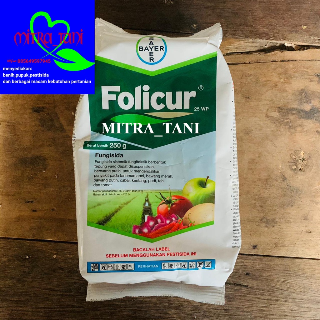 fungisida sistemik tebukonazol FOLICUR 25WP 250gram dari BAYER