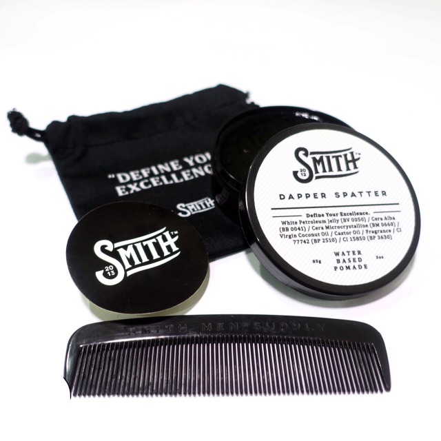 POMADE SMITH DAPPER SPATTER WATERBASED GRATIS SISIR, STICKER &amp; POUCH