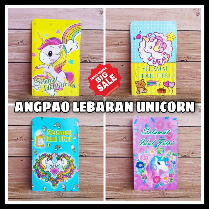 

(SALE) AMPLOP LEBARAN / ANGPAO IDUL FITRI KARAKTER UNICORN RANDOM