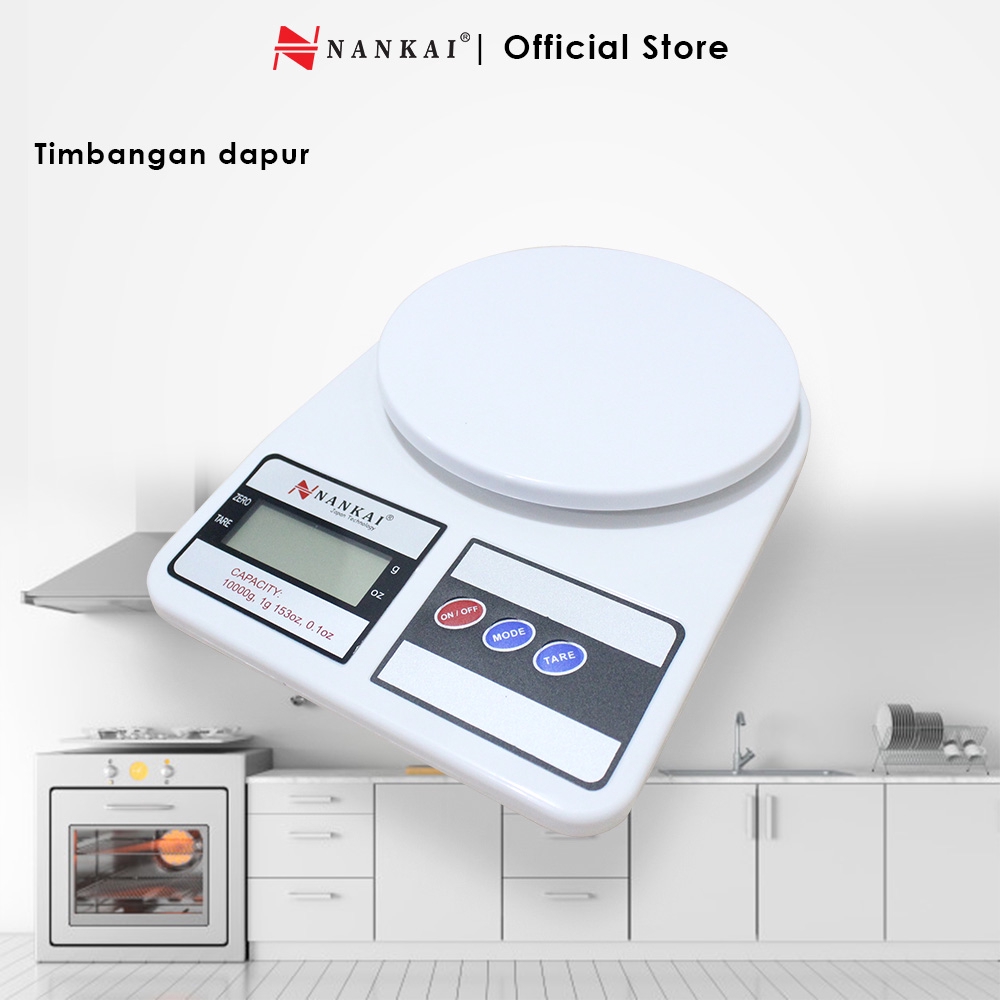 Timbangan Duduk Digital Nankai 10 Kg - Putih, Akurat dan Mudah Digunakan