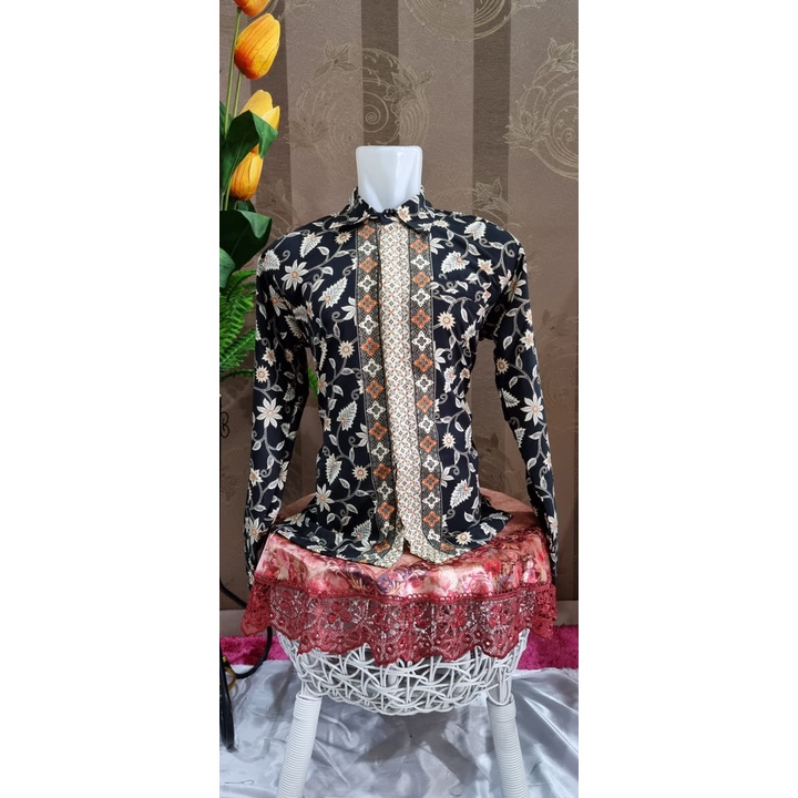 Kemeja OOTD Panjangan Batik Motif Lili By zahratul27