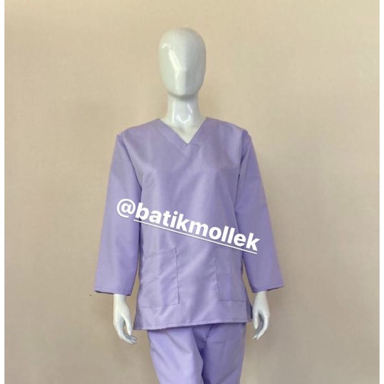 READY! ATASAN SAJA, BAJU ONLY. Baju OK/ Baju Jaga Dokter/ Scrubs Lengan Tangan Panjang UNISEX. VOL 2