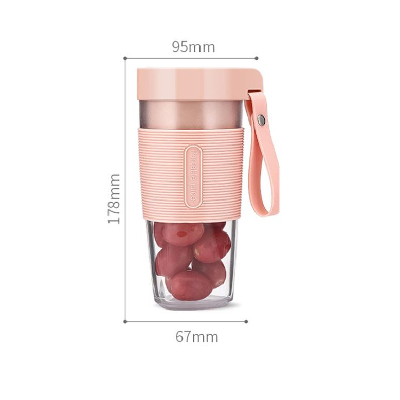 ADP-002 SOHA Juicer MIXER CUP MINI USB BLENDER JUICE Portable JUS Buah, Gelas Kaca Tebal