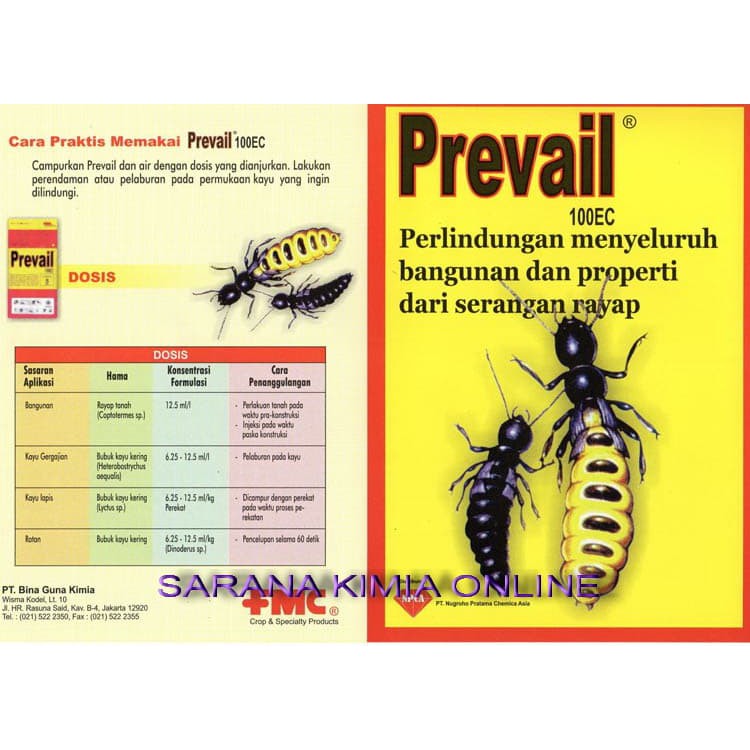 

PREVAIL 100 ec paking 5 Liter anti rayap termitisida