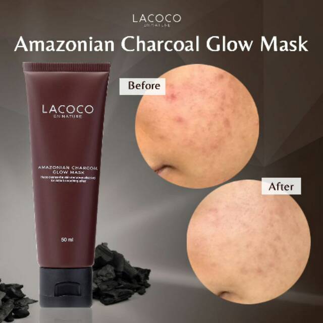 Lacoco Amazonian Charcoal Glow Mask CMASK Nasa | Shopee Indonesia