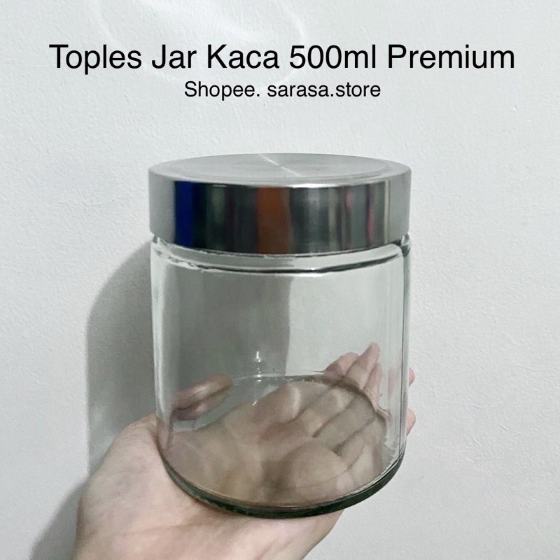 Toples Jar Kaca Premium 500ml 500 ml gr gram Gelas Glass Packaging wadah