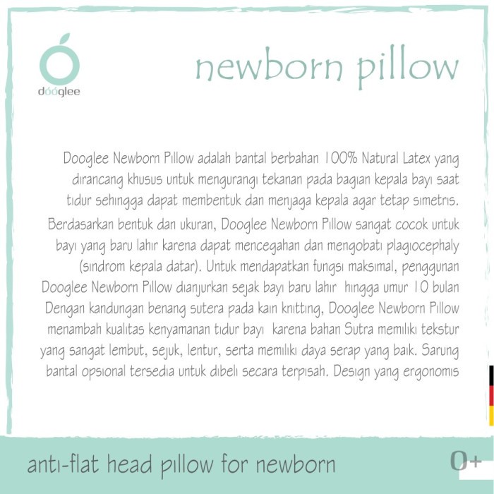 Dooglee Newborn Pillow / Bantal Bayi / DooGle