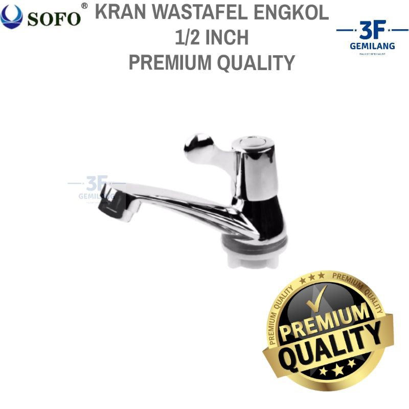 Sofo - Kran Wastafel Putaran Engkol ELEGAN 1/2 INCH PREMIUM QUALITY