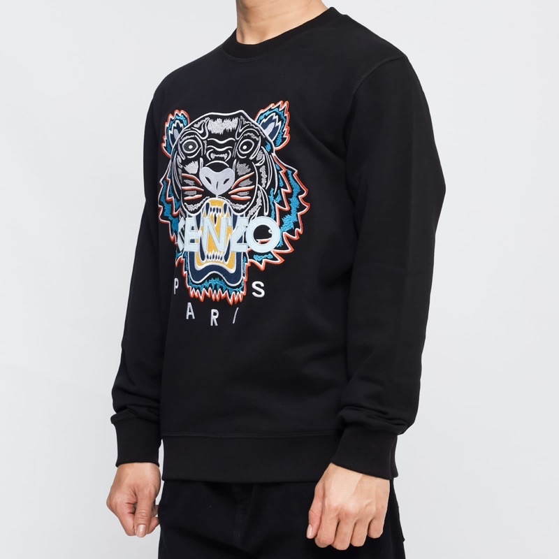 Ken. Tiger Crewneck White Blue