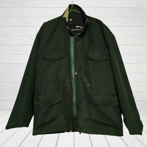 SIZE S-L5 Bonus Nama Jaket Banser Eksklusif US/NATO Twill Katun Semi Parka Bolak Balik