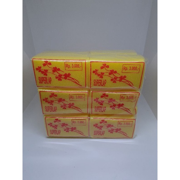 Spon / Sponge / Busa  Cuci Piring SUPERLAP tebal 5 Cm isi 12 Pcs  | By Sejati Family