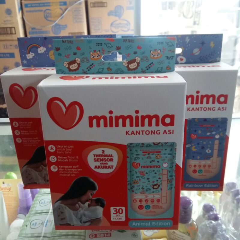 Mimima Kantong ASI 120 ml isi 30 pcs Dengan Thermal Sensor Breastmilk Storage Bag 120ml