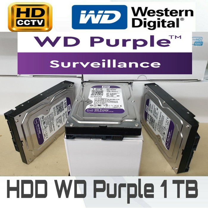 Harddisk WD PURPLE 1TB / Hard disk WD PURPLE 1000GB untuk CCTV