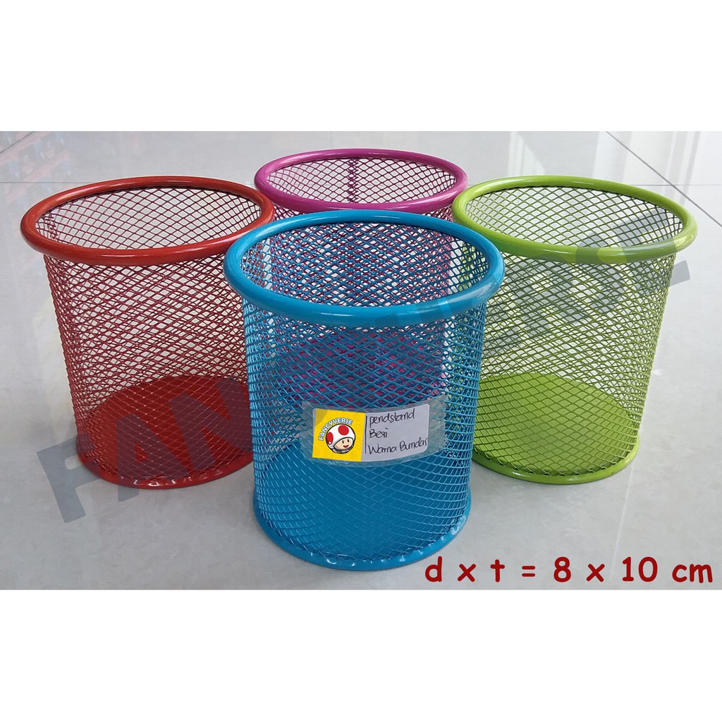 

Pen Holder Besi Jaring Jala Warna Bundar / Pen Stand Tempat Alat Tulis