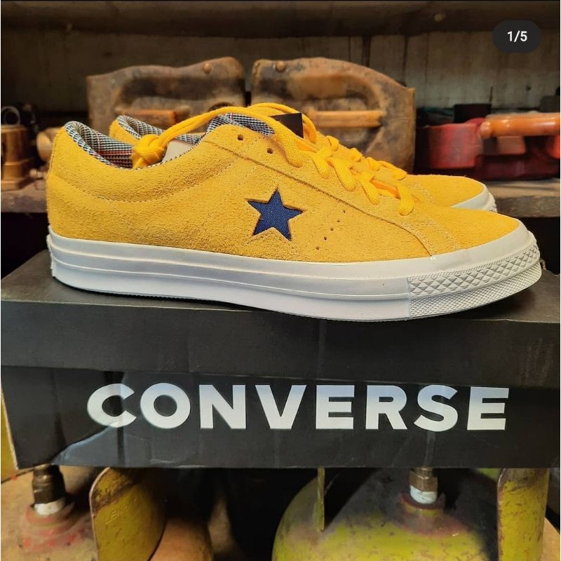 Converse One Star Amarillo Rush Blue University Yellow Original 166848C
