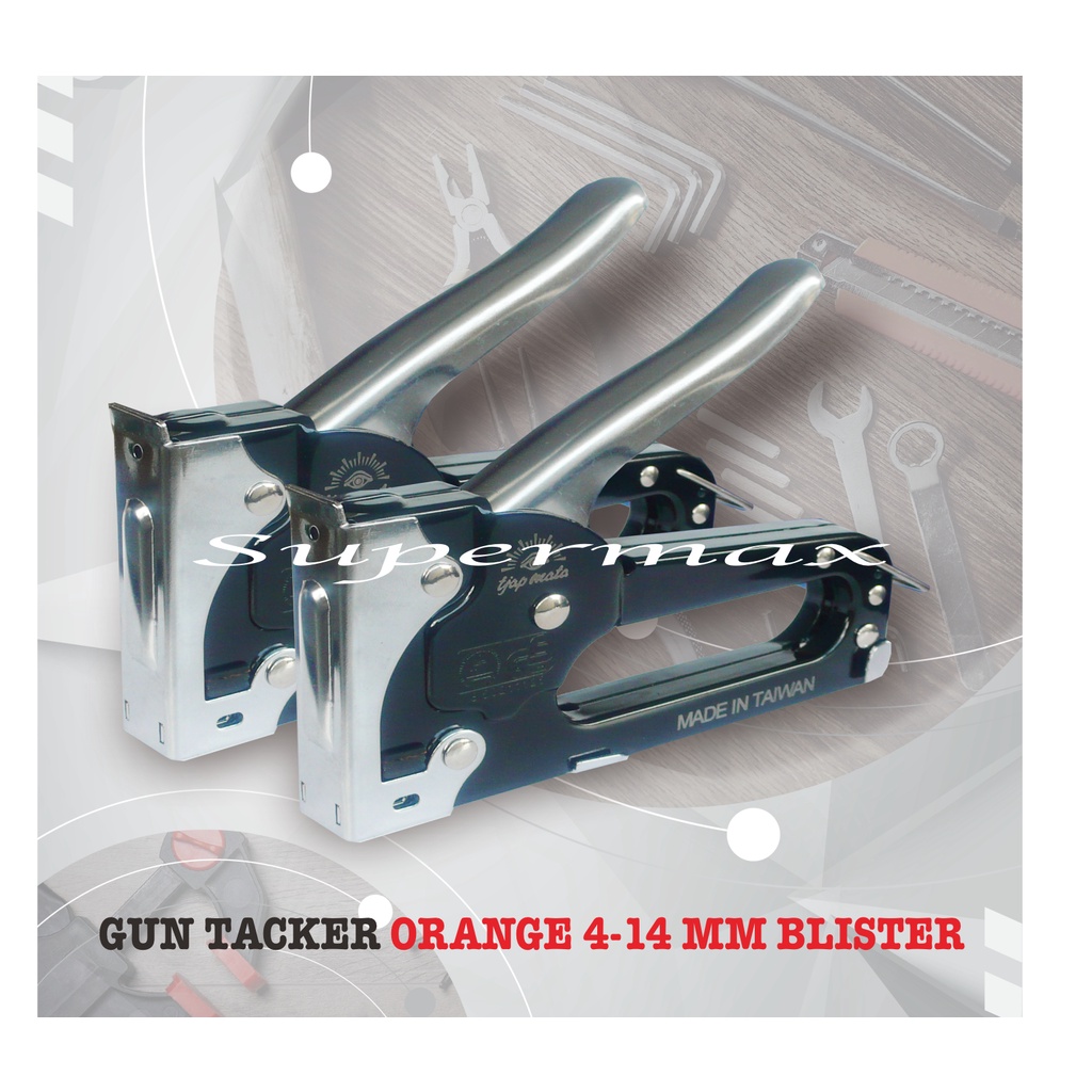 

STAPLES GUN / GUN TACKER / STAPLES TEMBAK ORANGE 4-14MM + REFILL