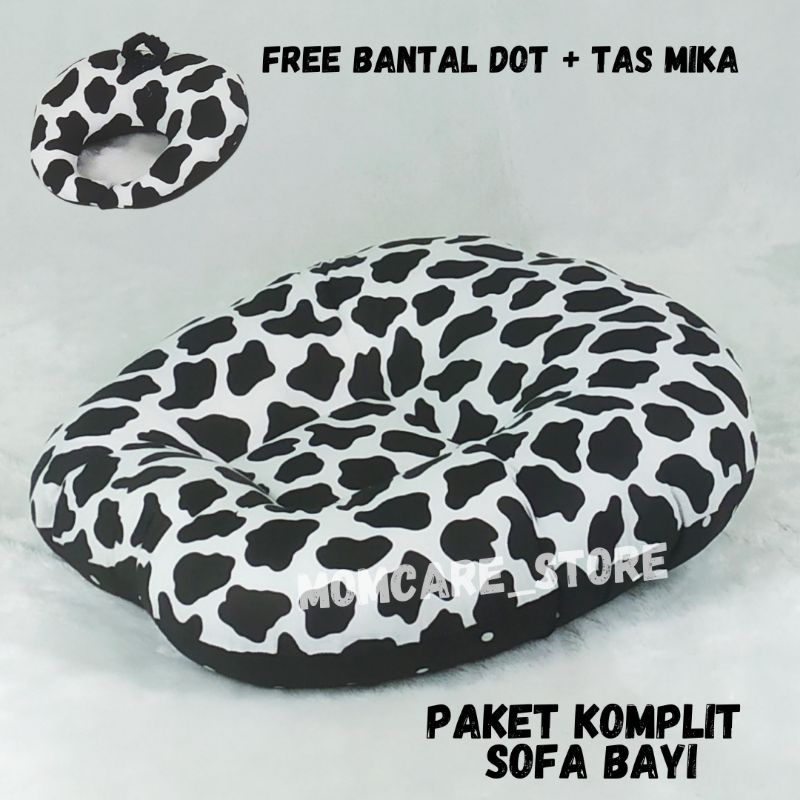 Paket komplit / Sofa bayi + Bantal dot +Tas mika-PAKETKOMPLIT#SAPI.H