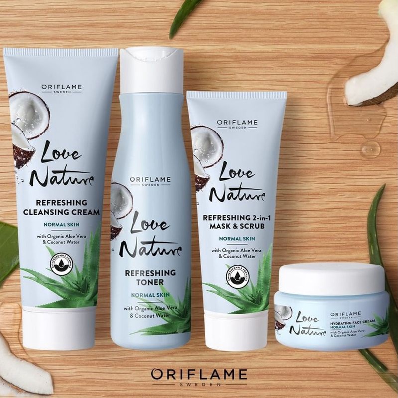 Love Nature Aloe Vera &amp; Coconut Water Face Cream/ Mask &amp; Scrub/ Toner / Cleansing Cream