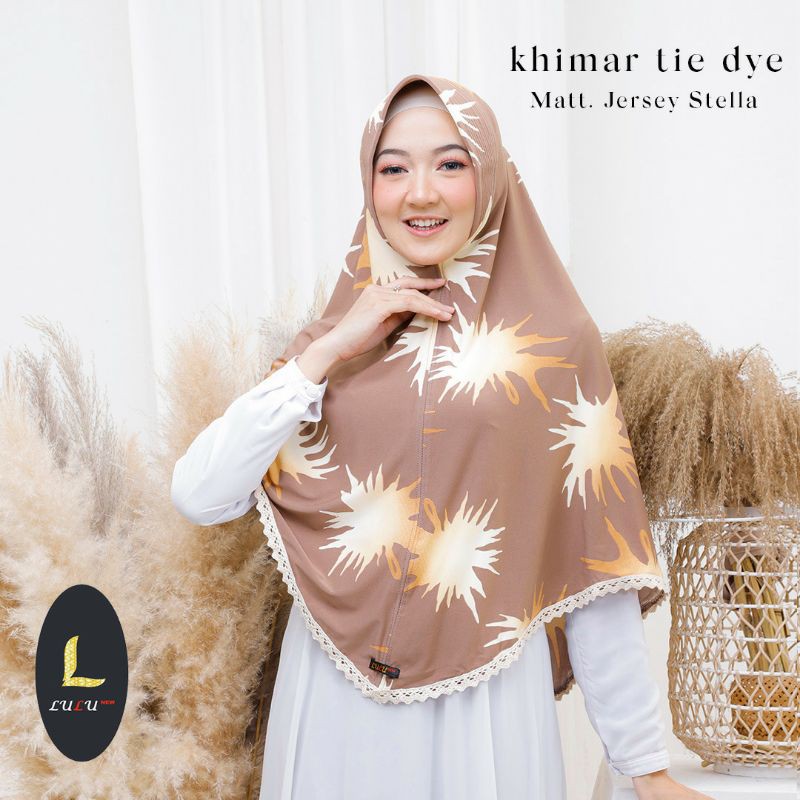 New Lulu Hijab Himar Motif Tie Dye / Jilbab instan lulu motif