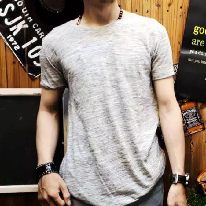 TERLARIS Baju Kaos pria distro motif printing abstrak kaligrafy - Gambar A