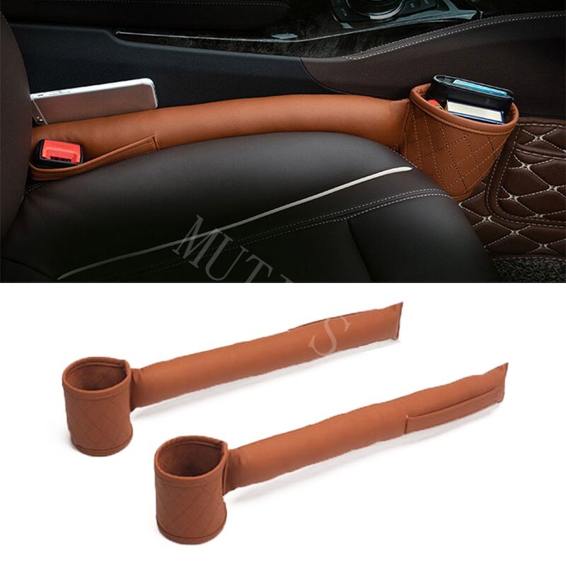 Bantalan Holster Bahan Kulit Lembut Anti Jatuh Untuk Celah Gap Jok Mobil