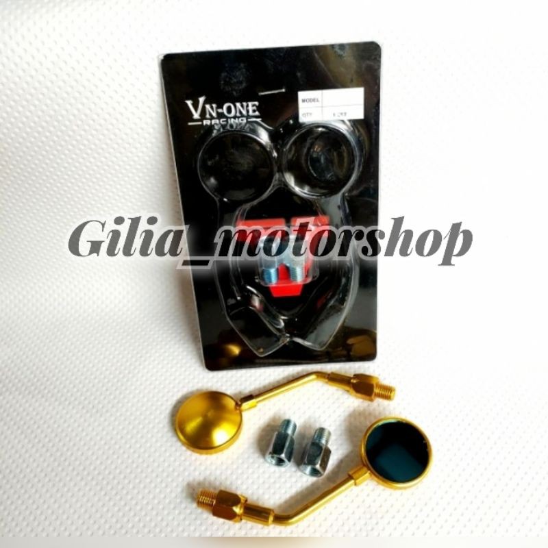 Spion Mini Bulat Cnc Mirror Biru Vn-one Universal Honda Yamaha