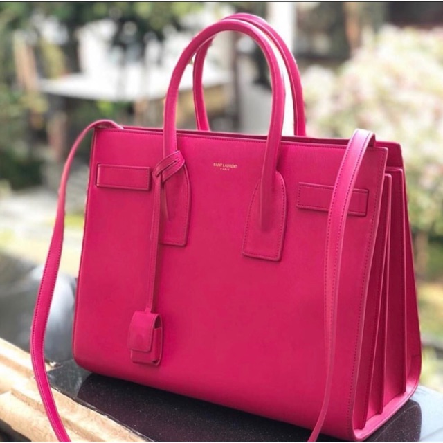 YSL Saint Laurent Sac De Jour Small in Smooth Fuschia 100% authentic bag