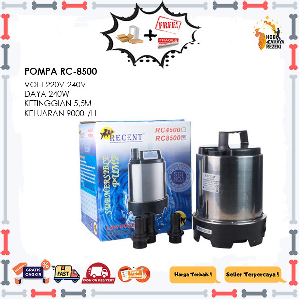 aquarium kolam ikan water pump recent Rc 8500
