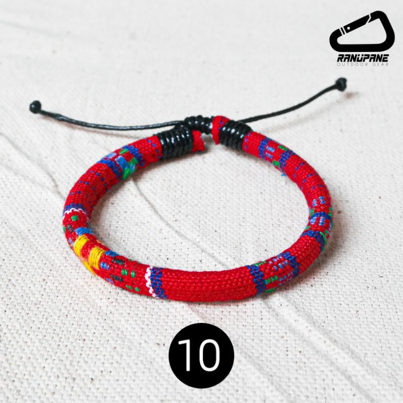 Gelang Tenun Etnik Songket Gelang khas Lombok Motif Unik Gelang Vintage Etnik Etnic Pendaki Gunung Pria Wanita-10