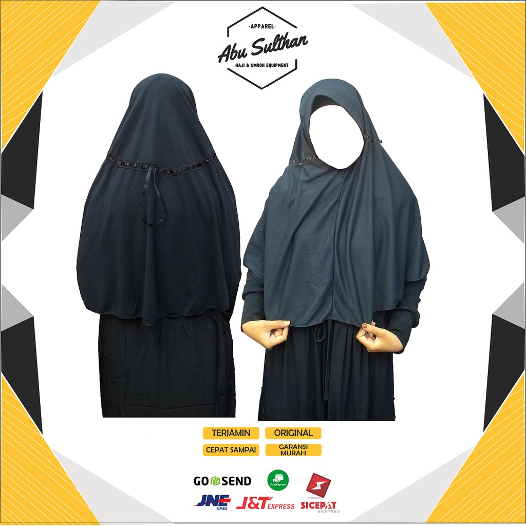 Jilbab Serut Pita Size M-XL, Jumbo