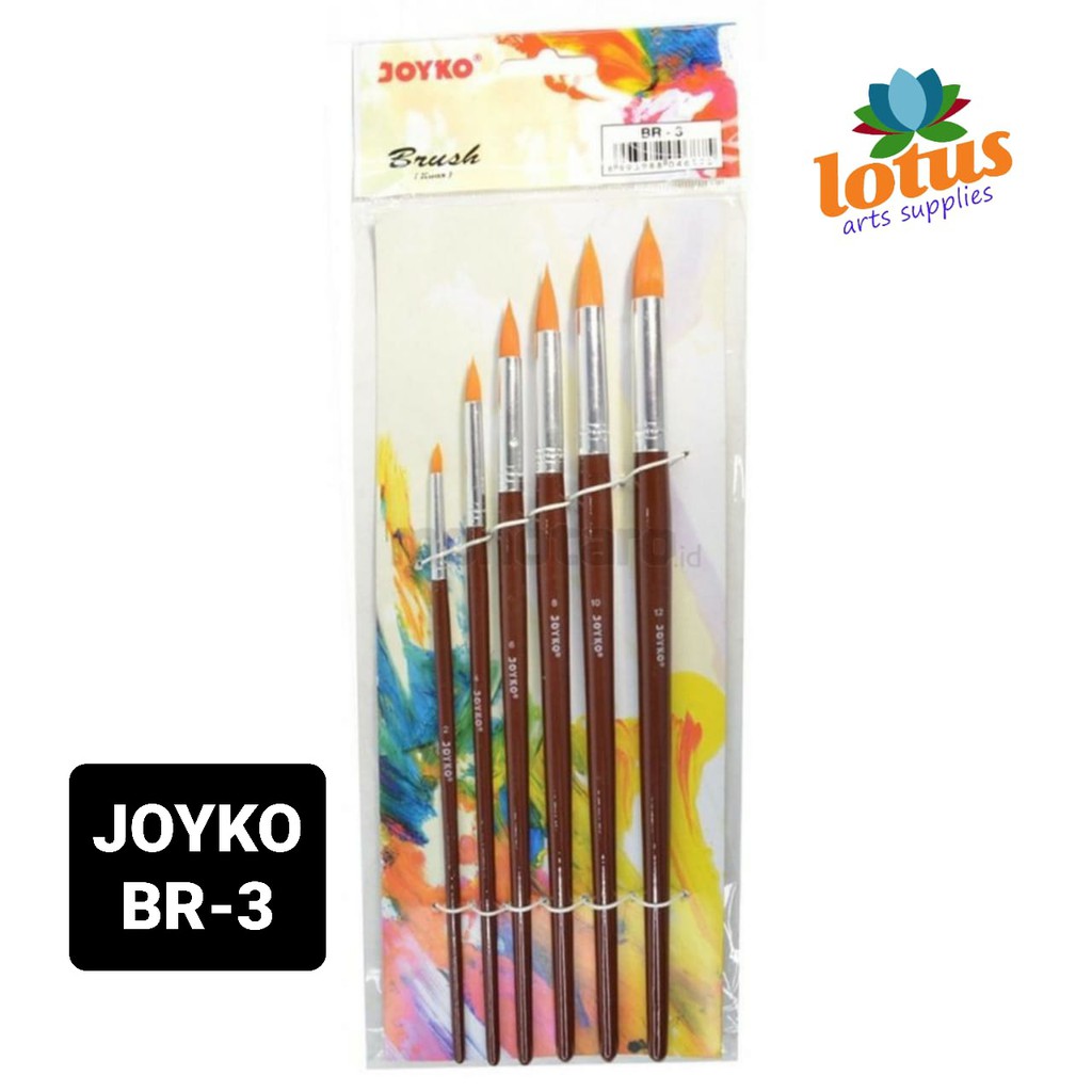 

Kuas Lukis / Round Brush Set BR-3 Joyko ( Acrylic/Oil/Watercolor ) JunDW